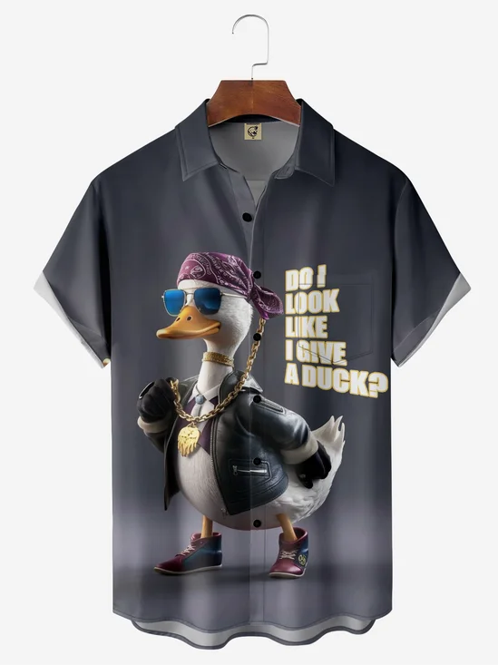 Moisture-wicking Do I Look Like I Give A Duck Chest Pocket Casual Shirt