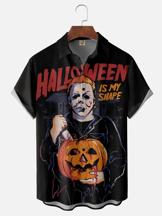 Hardaddy X Eduely Moisture-wicking Halloween Chest Pocket Holiday Shirt