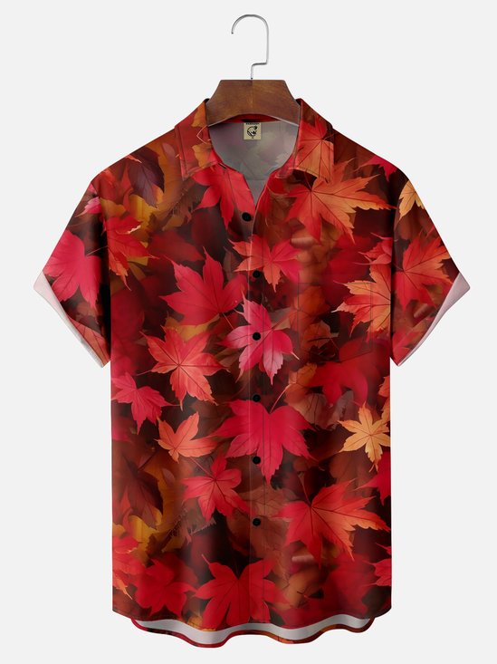 Moisture-wicking Canada Maple Chest Pocket Casual Shirt