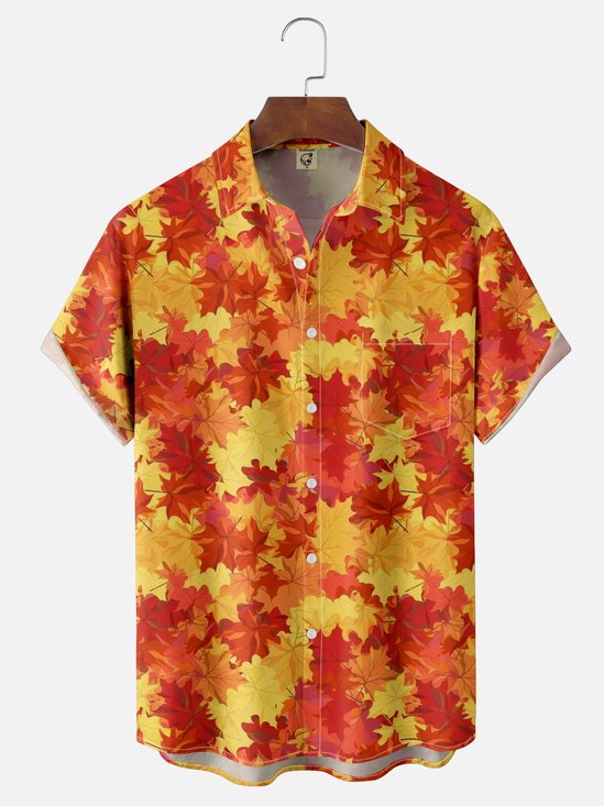 Moisture-wicking Canada Maple Chest Pocket Casual Shirt