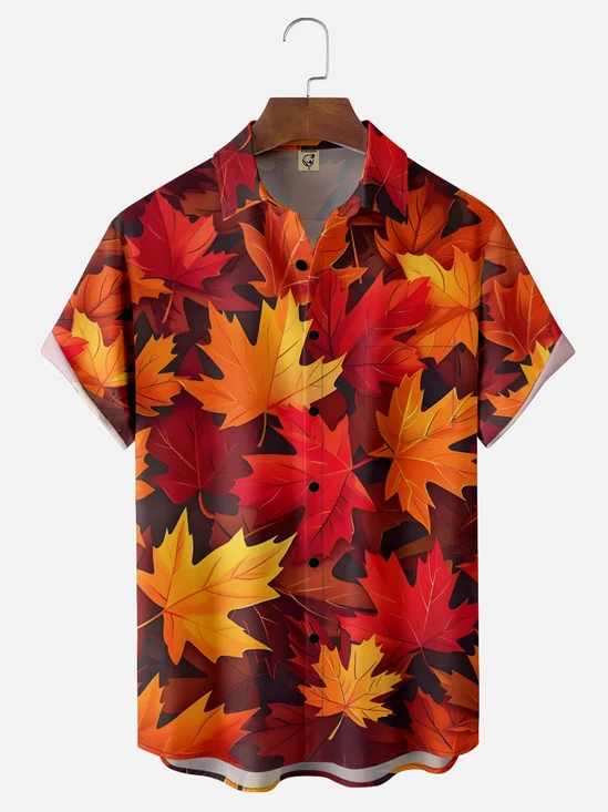 Moisture-wicking Canada Maple Chest Pocket Casual Shirt