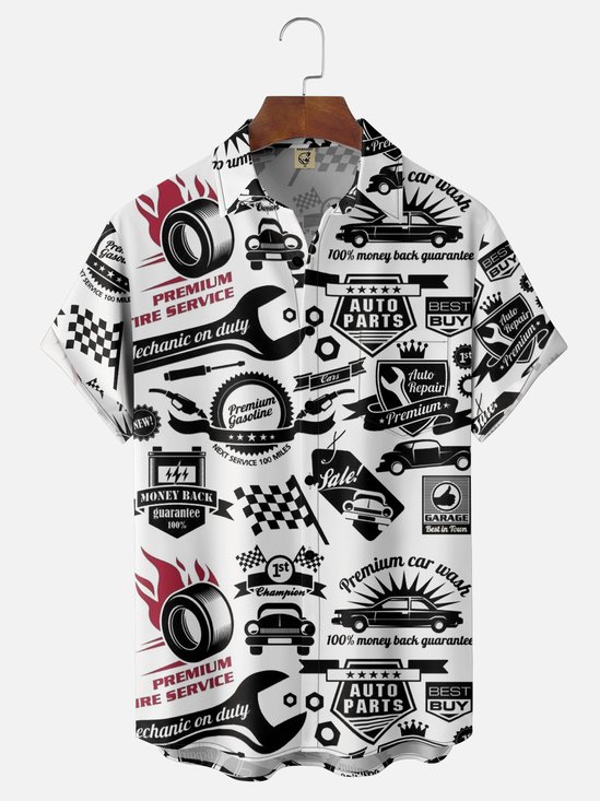 Moisture Wicking Vintage Motorcycle Hawaiian Shirt