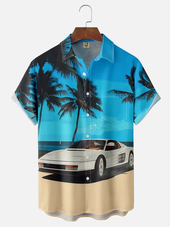 Moisture Wicking Vintage Car Hawaiian Shirt