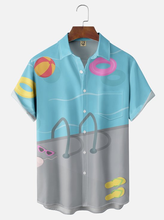 Hardaddy X Valentina Bjekovic Moisture-wicking Swimming Pool Chest Pocket Casual Shirt