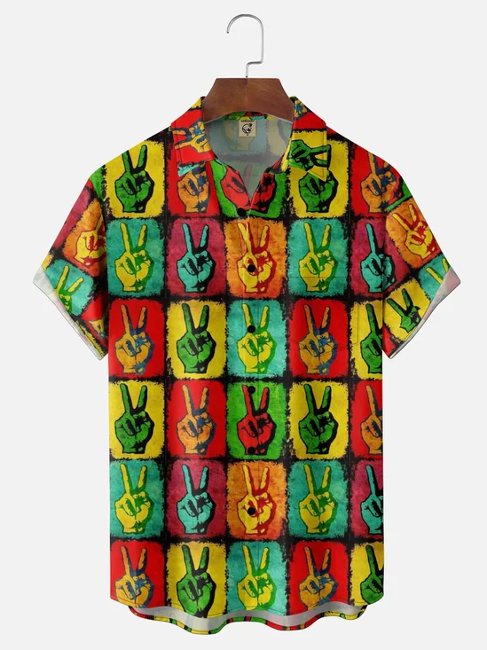 Moisture Wicking Vintage Chest Pocket Holiday Shirt