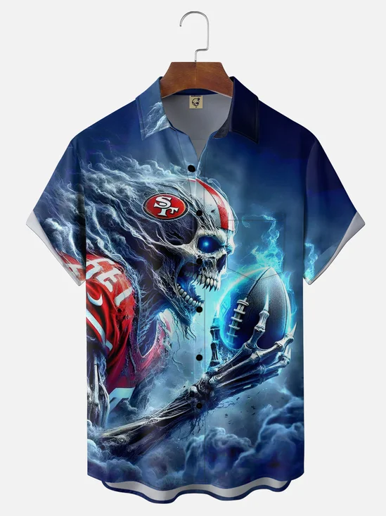 Moisture Wicking San Francisco 49ers Football Chest Pocket Holiday Hawaii shirt