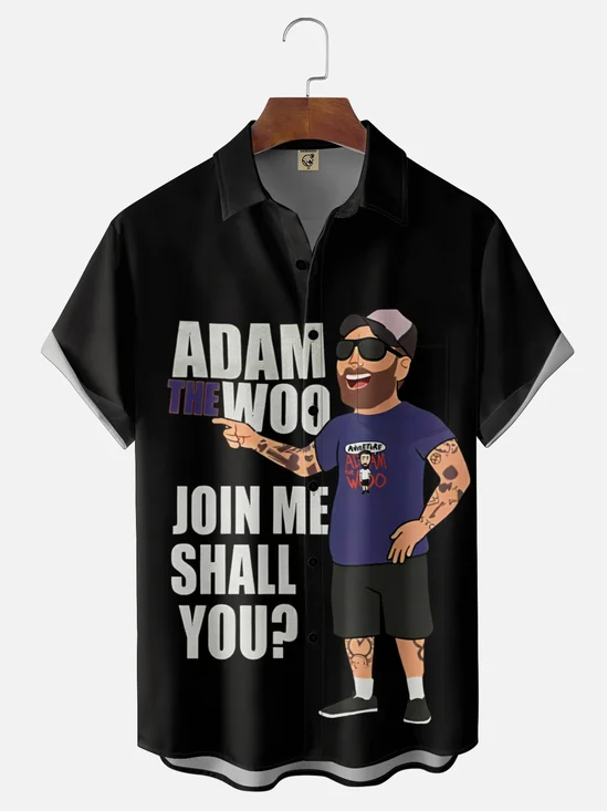 Moisture-wicking Adam The Woo Join me shall you Chest Pocket Casual Shirt