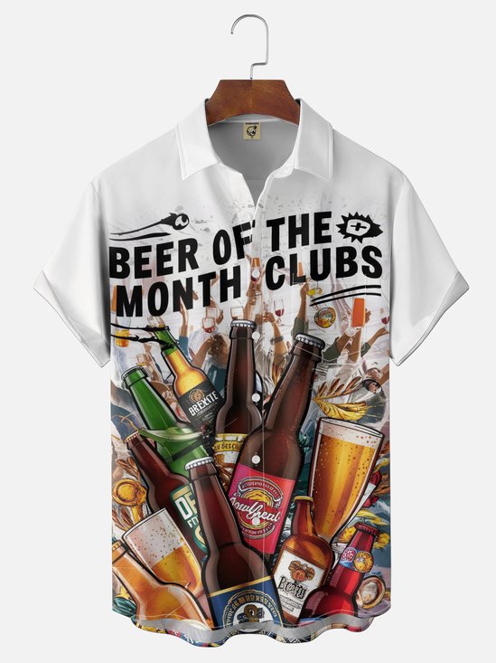 Moisture Wicking Beer Club Chest Pocket Holiday Shirt