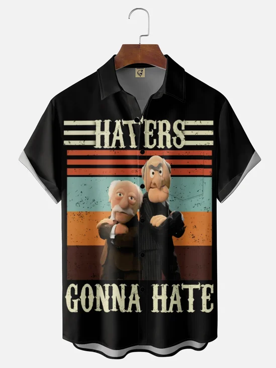 Moisture Wickin The Muppet Show Chest Pocket Holiday Hawaii Shirt