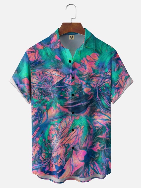 Hardaddy X Mike Braun Moisture-wicking Gradient Color Chest Pocket Casual Shirt