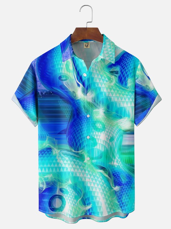 Hardaddy X Mike Braun Moisture-wicking Gradient Color Chest Pocket Casual Shirt