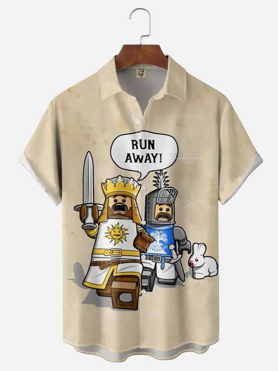 Moisture-wicking Run Away Chest Pocket Casual Shirt