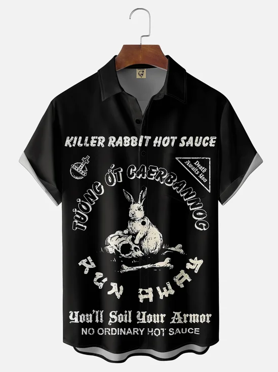 Moisture-wicking Killer Rabbit Hot Sauce Chest Pocket Casual Shirt