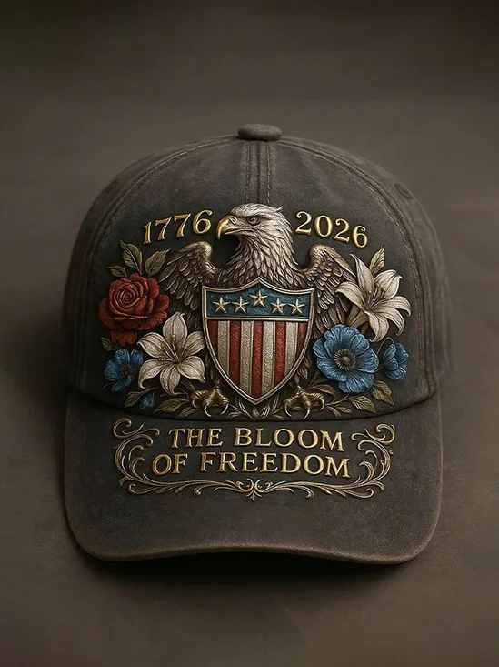 American 250th Anniversary Independent Day Veterans Patriotic Print Baseball Cap