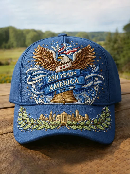 American 250th Anniversary Independent Day Veterans Patriotic Print Baseball Cap
