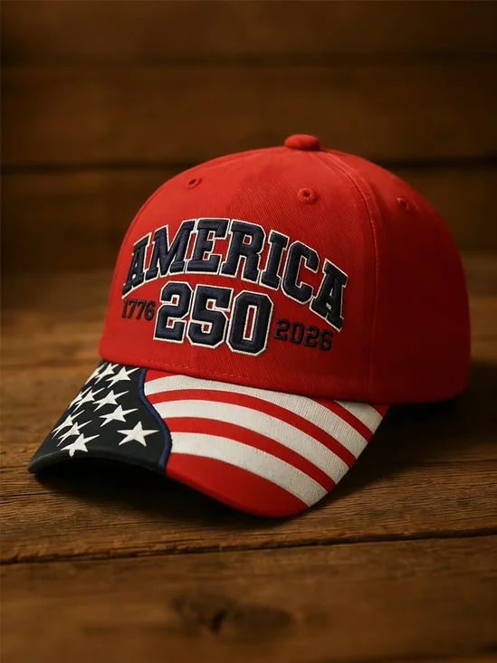 American Semiquincentennial 250th Anniversary Independent Day Flag Patriotic Print Baseball Cap