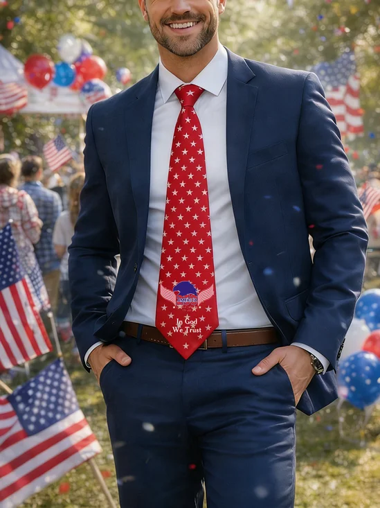 American 250th Anniversary Independent Day Patriotic Neck Tie