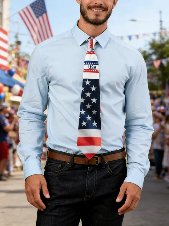 American 250th Anniversary Independent Day Patriotic Neck Tie