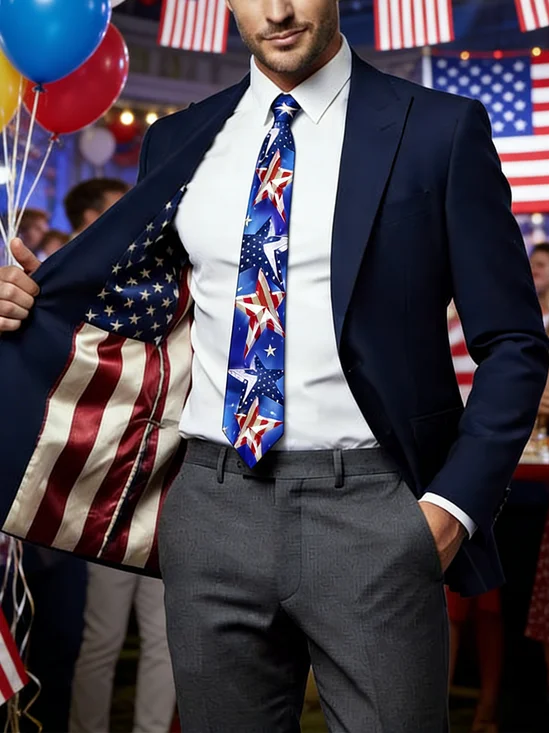 American 250th Anniversary Independent Day Patriotic Neck Tie