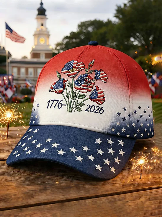 American 250th Anniversary Independent Day Veterans Patriotic Print Baseball Cap
