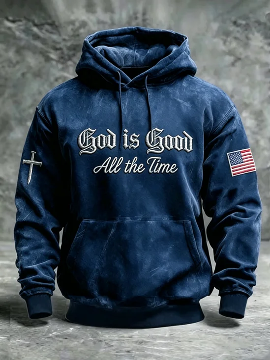 God Is Good American Flag USA Freedom Patriotic Hoodie Sweatshirt