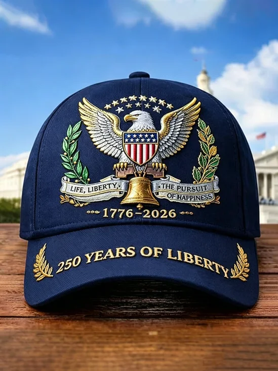 American 250th Anniversary Independent Day Veterans Patriotic Print Baseball Cap