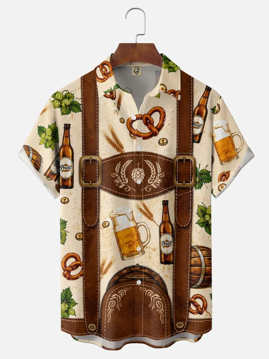 Moisture-Wicking Gradient Oktoberfest Bartender-Style Chest Pocket  Hawaiian Shirt
