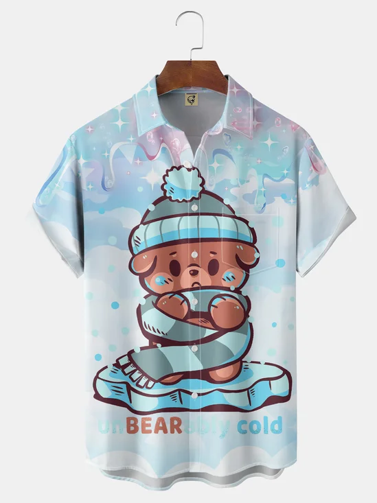 Hardaddy X Techranova Moisture-wicking Cold Dog Chest Pocket Hawaiian Shirt
