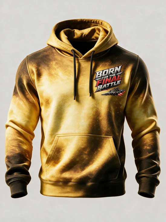 Sci-Fi Alien Warships Space Battle Kangaroo-Pocket Hoodie Sweatshirt