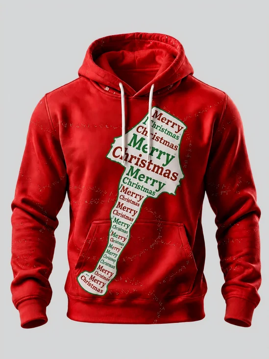 Christmas Story Leg Lamp Kangaroo-Pocket Hoodie Sweatshirt