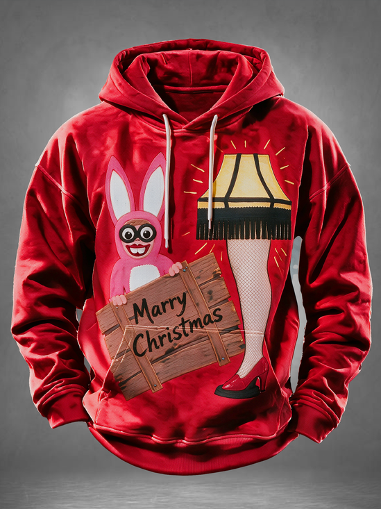 Christmas Story Leg Lamp Kangaroo-Pocket Hoodie Sweatshirt