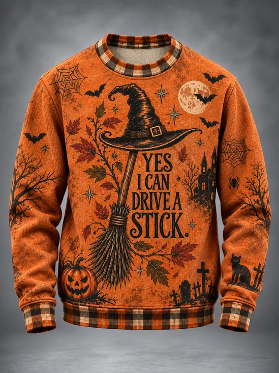 Halloween "YES I CAN DRIVE A STICK" Sweatshirt