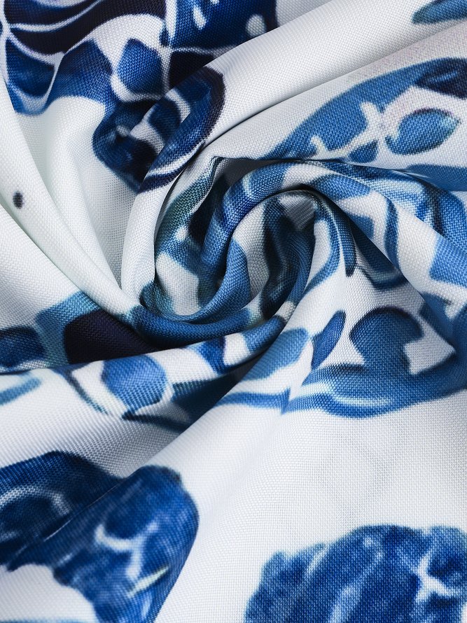 Sea Turtle Chest Pocket Short Sleeve Hawaiian Shirt