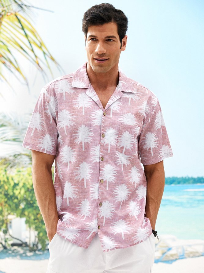 Hardaddy® Cotton Coconut Tree Aloha Shirt