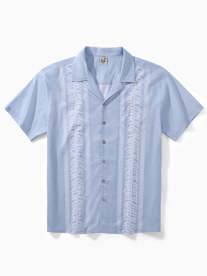 Hardaddy® Cotton Plants Chest Pocket Bowling shirt