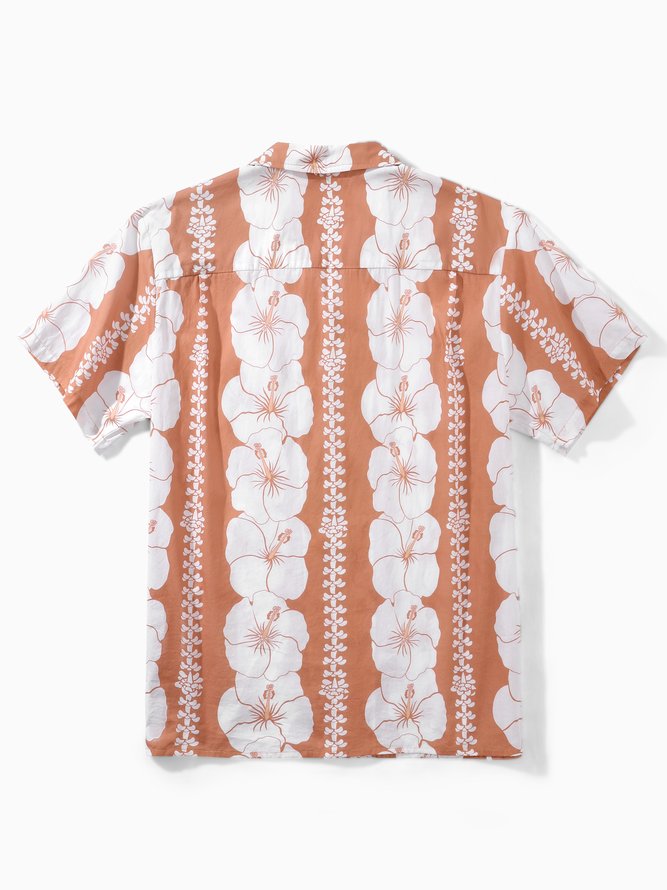 Hardaddy® Cotton Plants Chest Pocket Aloha Shirt