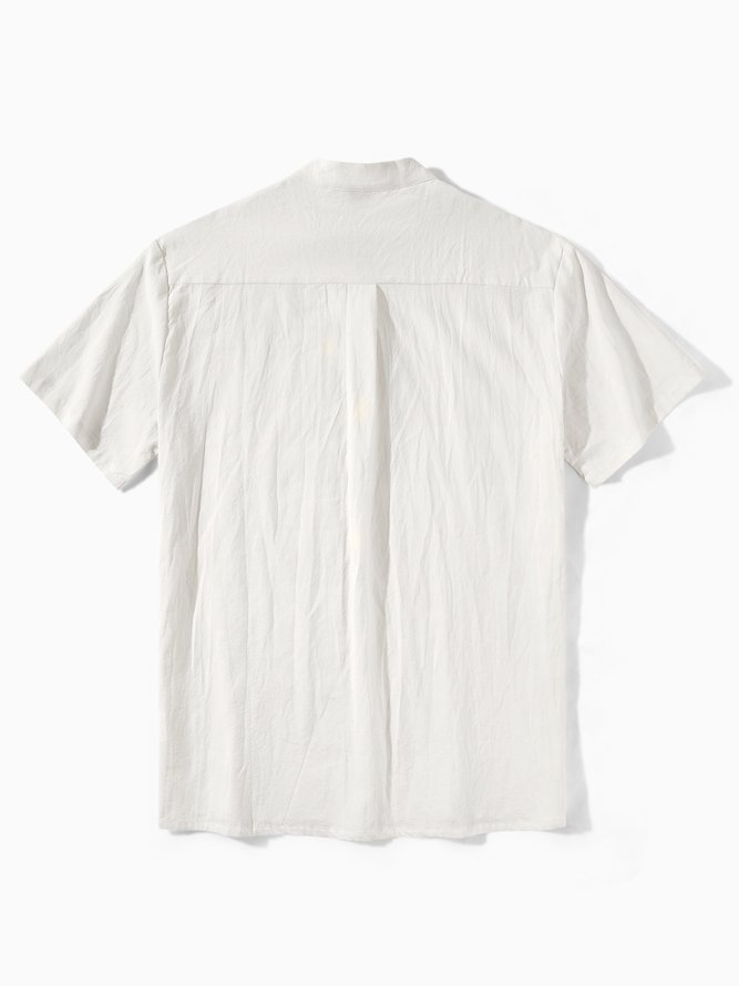 Hardaddy® Cotton Guayabera Stand Collar Shirt