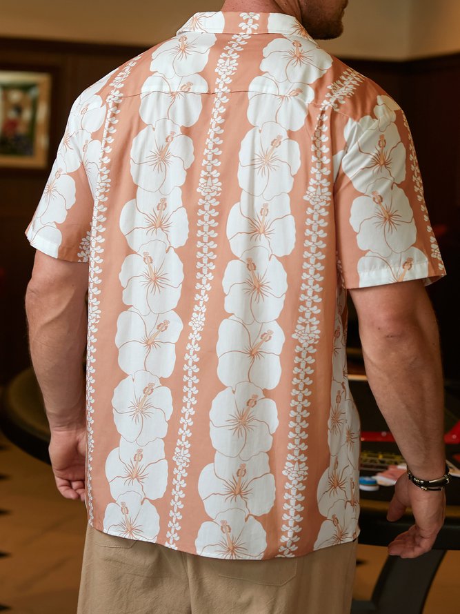 Hardaddy® Cotton Plants Chest Pocket Aloha Shirt
