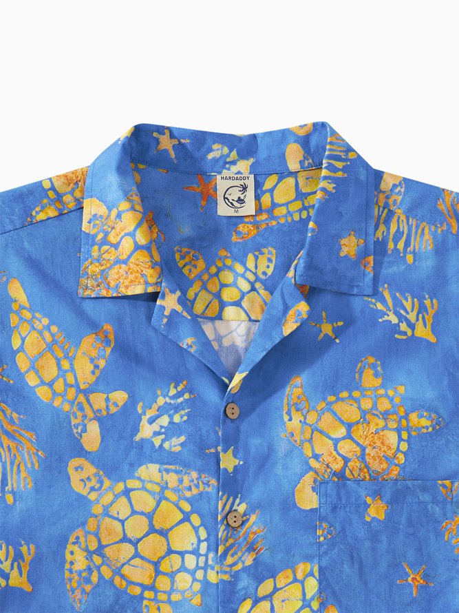 Hardaddy®Cotton Sea Turtle Short Sleeve Resort Shirt