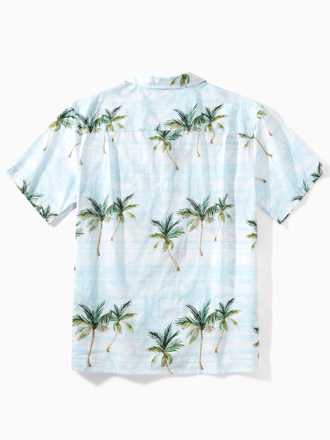 Hardaddy® Cotton Coconut Tree Chest Pocket Resort Shirt
