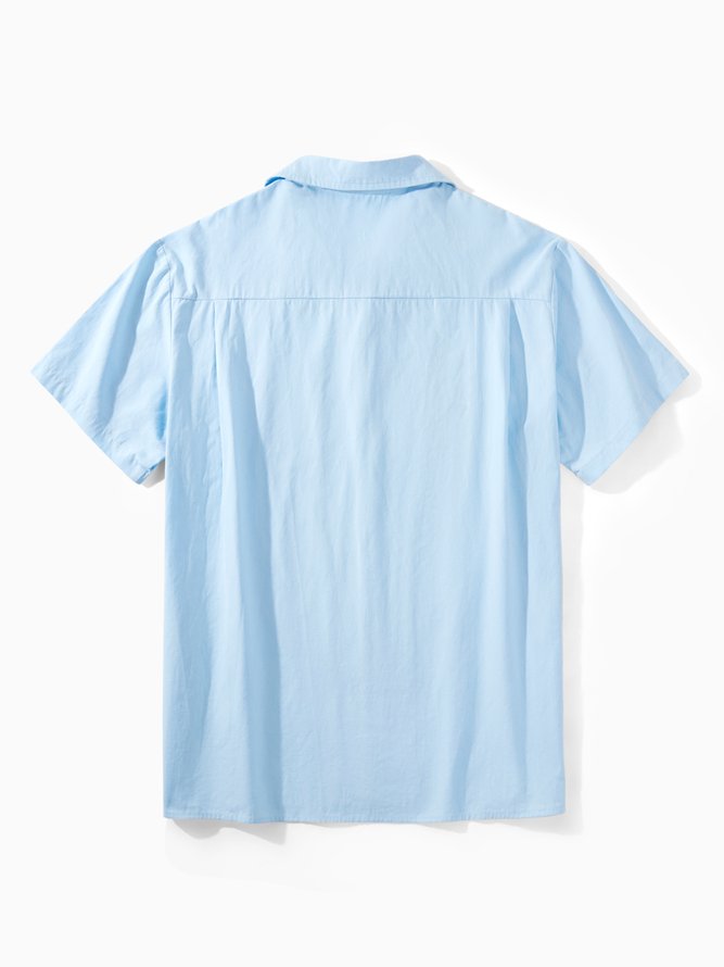 Hardaddy® Cotton Coconut Tree  Embroidered Resort Shirt