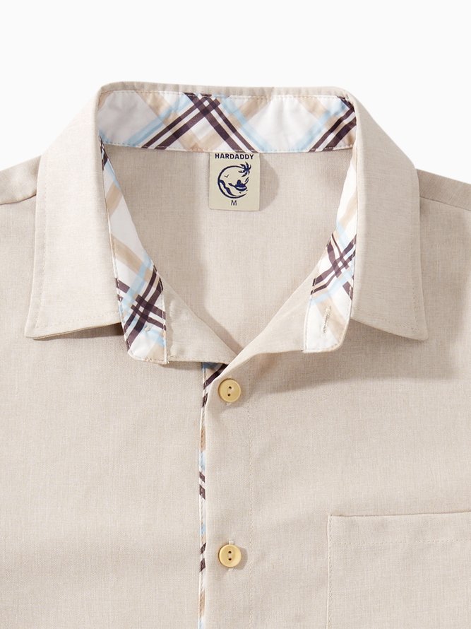 Hardaddy®Cotton Plaid Panel Chest Pocket Long Sleeve Shirt