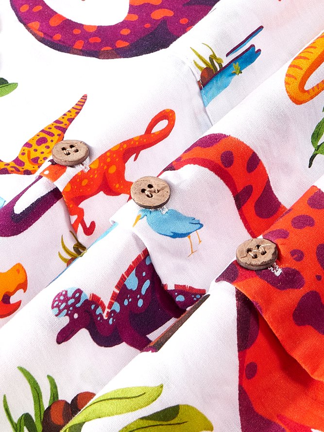Hardaddy® Cotton Dinosaur Park Resort Shirt