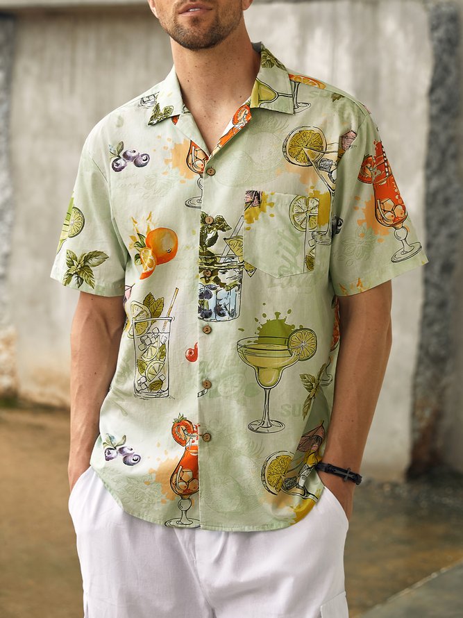 Hardaddy® Cotton Cocktail Fruit Aloha Shirt