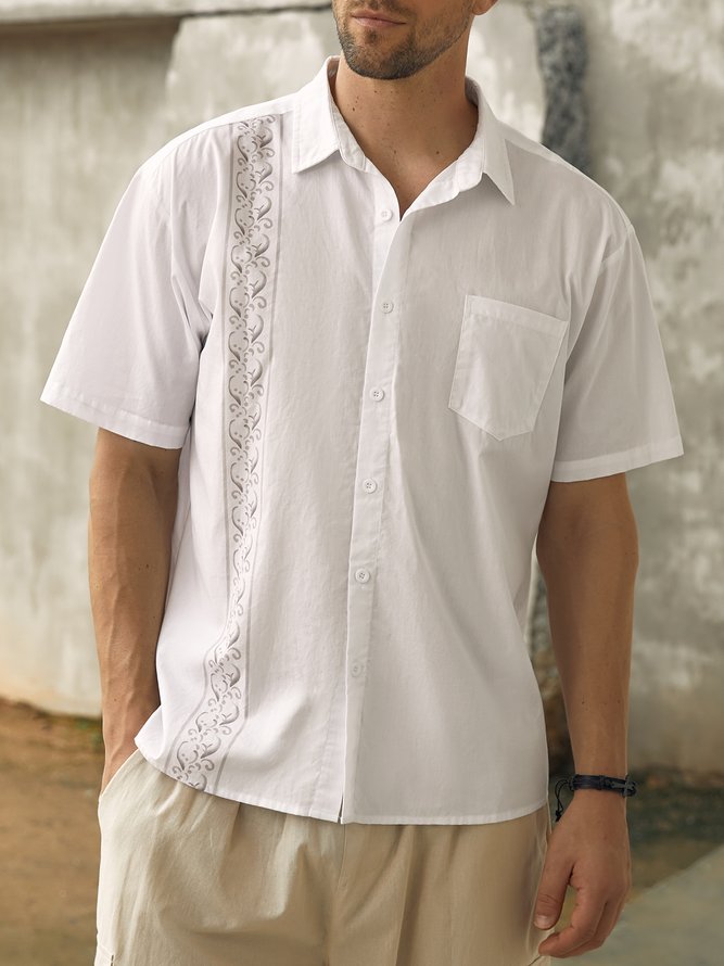 Hardaddy®Cotton Striped Short Sleeve Bowling Shirt