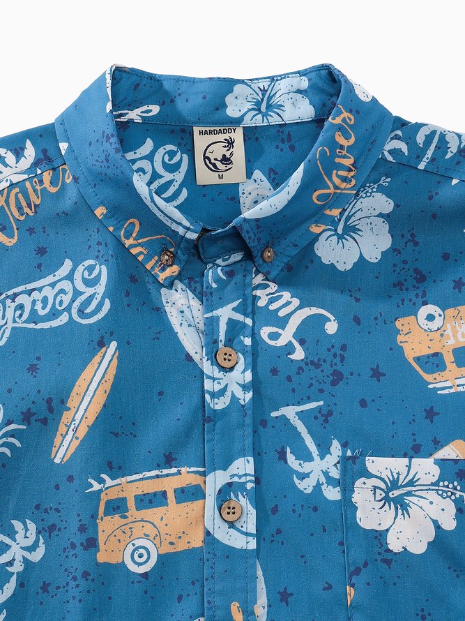 Hardaddy® Cotton Surfing Hawaii Oxford Shirt