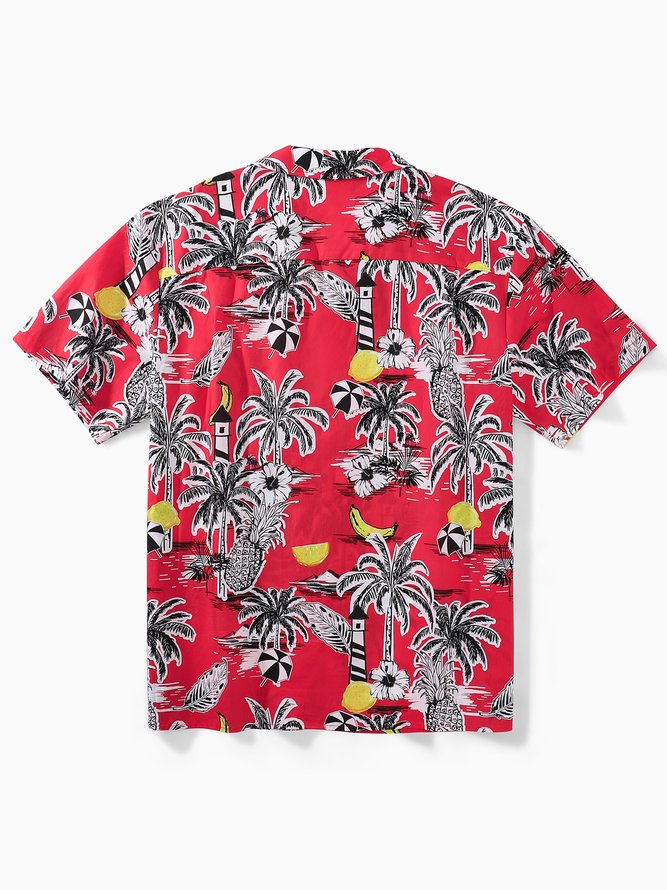 Hardaddy® Cotton Fancy Palm Aloha Shirt