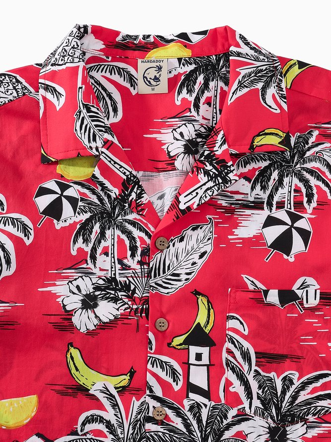 Hardaddy® Cotton Fancy Palm Aloha Shirt