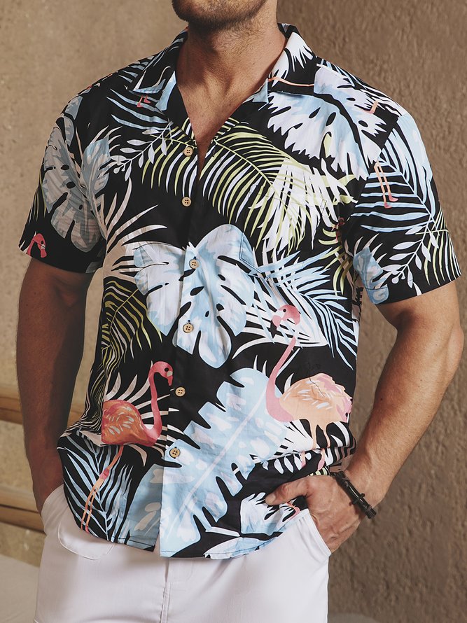 Hardaddy® Cotton Troical Plants Aloha Shirt