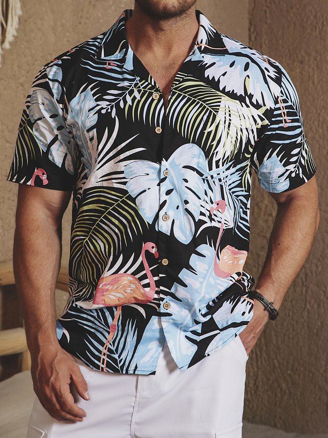 Hardaddy® Cotton Troical Plants Aloha Shirt